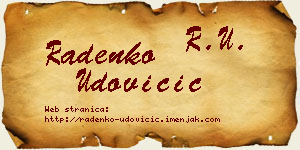 Radenko Udovičić vizit kartica